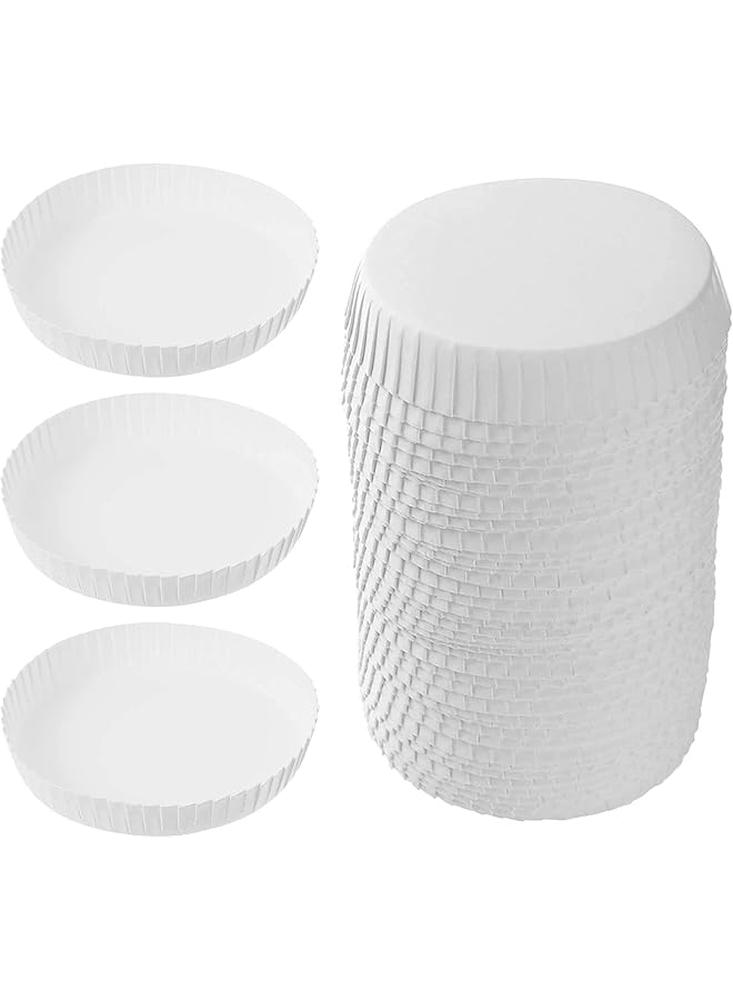 S-TOP 100pcs Disposable Paper Cup Covers, Coffee Tea Cup Covers Recycled Paper Drinking Cup Lids Covers Perfect for Travel Hotel Coffee Bar Parties Wedding Home Kitchen (6.5 X 6.5cm) - Image 1