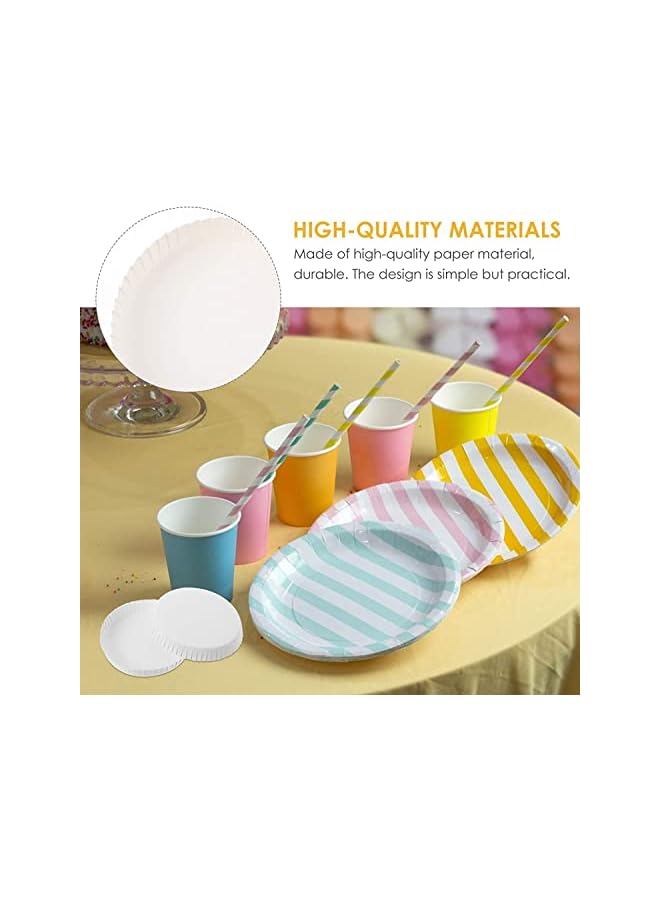 S-TOP 100pcs Disposable Paper Cup Covers, Coffee Tea Cup Covers Recycled Paper Drinking Cup Lids Covers Perfect for Travel Hotel Coffee Bar Parties Wedding Home Kitchen (6.5 X 6.5cm) - Image 5