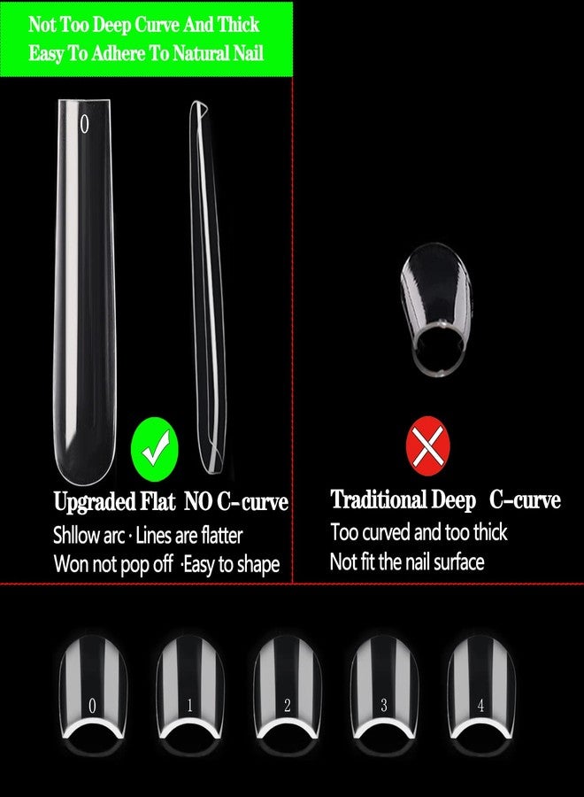 Namgznso 600PCS Square Nail Tips Full Cover, 3XL Clear Nail Tips for Acrylic Nails Professional, XXXL Full Cover Nails Tips No C Curve, Extra Long Tapered Square Fake Nails for Salons Home DIY 12 Sizes - Image 4