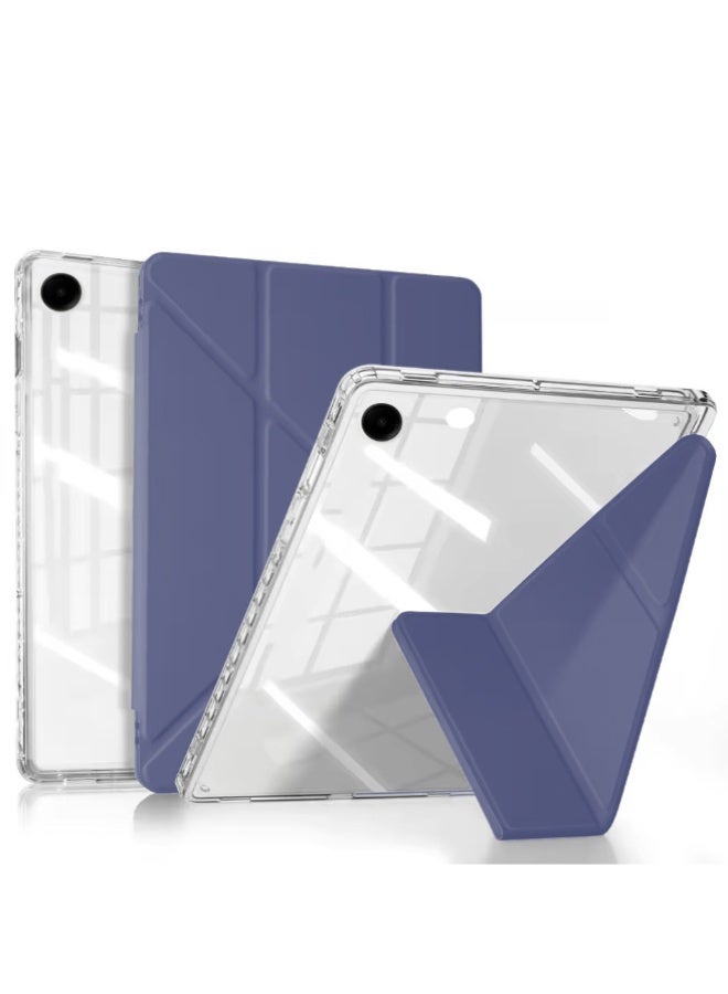 eGreen99 for Samsung Galaxy Tab A9 Plus / A11 Plus 11 Inch Case Cover, Deformable 3+Y-Shaped Design, Multi Angle, Tpu Soft Leather Tablet Cover, Automatic Wake-Up/Sleep,Smoky Lavender - Image 1