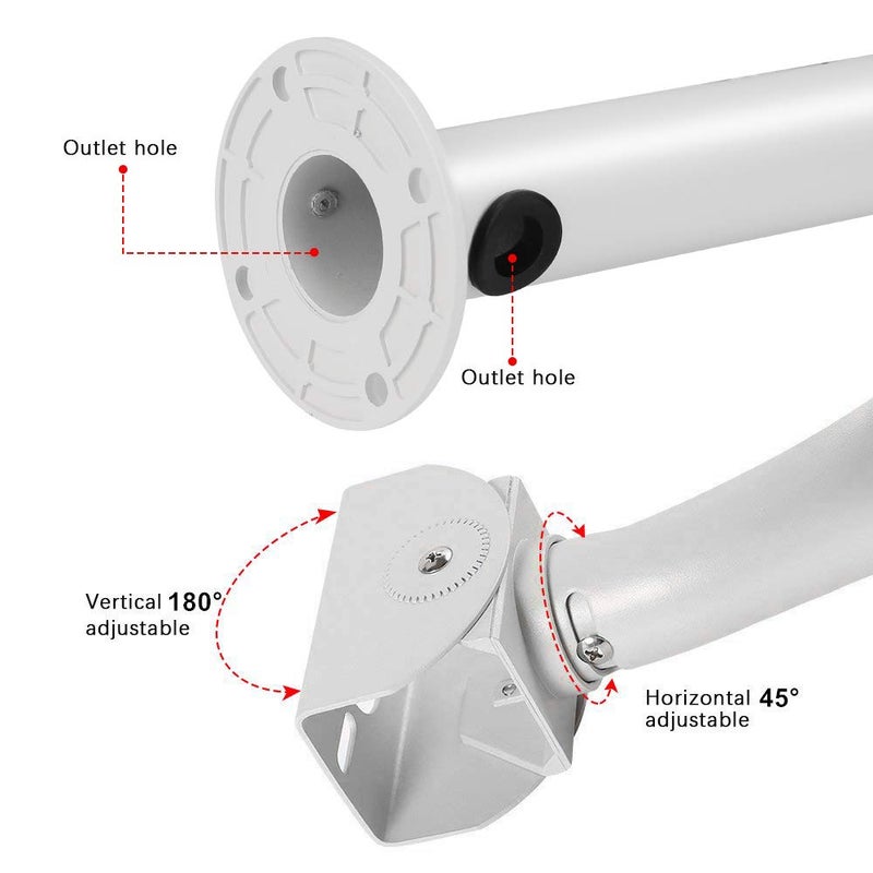 Wsdcam CCTV Security Camera Mount Bracket, Adjustable Universal Camera Wall Mounting Bracket for CCTV Security Camera/IP Camera/Dome Camera - J Mount - Image 4