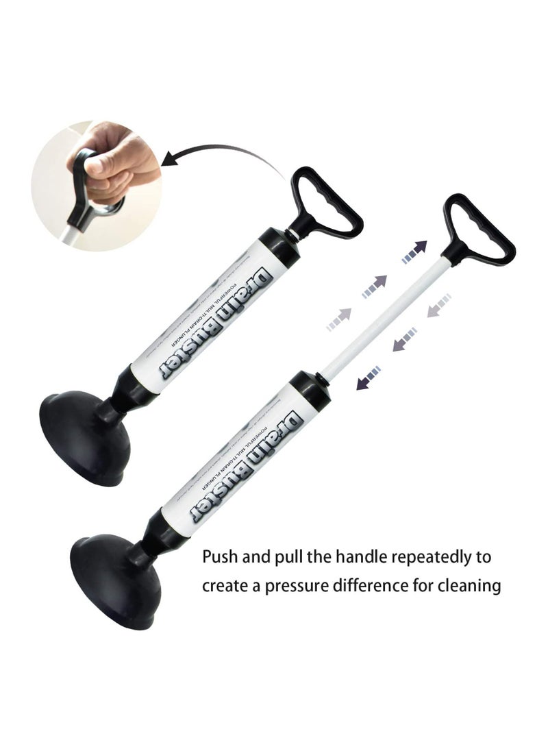 Generic Powerful Drain Buster Plunger with Dual Suction Cups, Versatile Air Tool for Toilets, Bathtubs, Showers, and Sinks  - Image 3