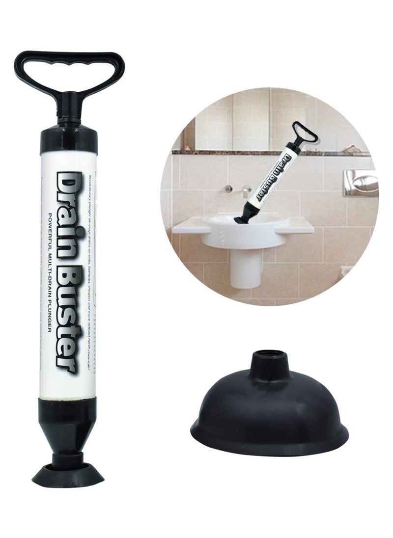 Generic Powerful Drain Buster Plunger with Dual Suction Cups, Versatile Air Tool for Toilets, Bathtubs, Showers, and Sinks  - Image 1