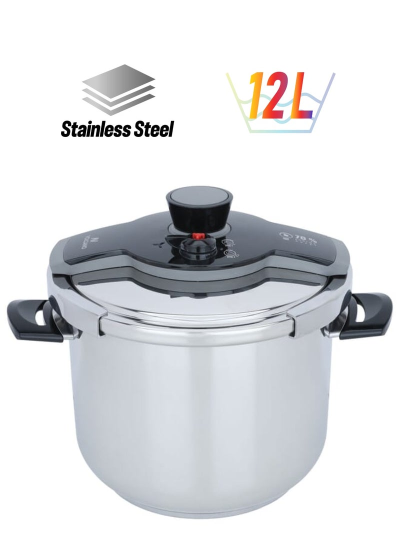 Alsaif Gallery Volcano Stainless Steel Pressure Cooker 12 Liters  - Image 1