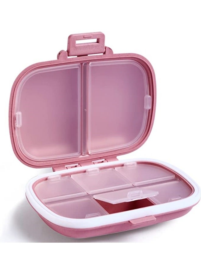Daily Pill Organizer, 8 Compartments Portable Pill Case, Pill Box to Hold Vitamins, Cod Liver Oil - Image 1