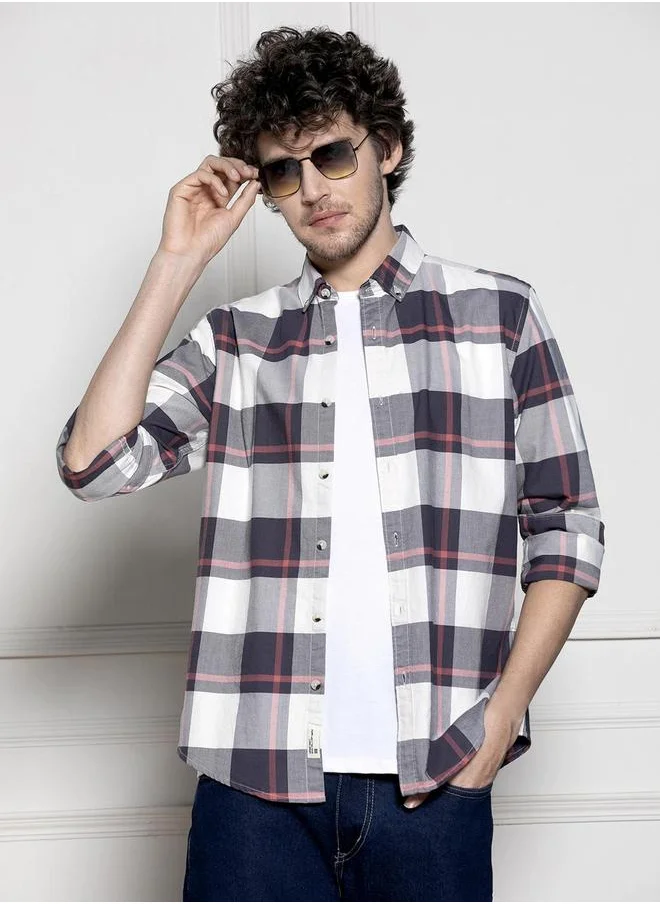 Dennis Lingo Dennis Lingo Checked Long Sleeves Casual Shirt