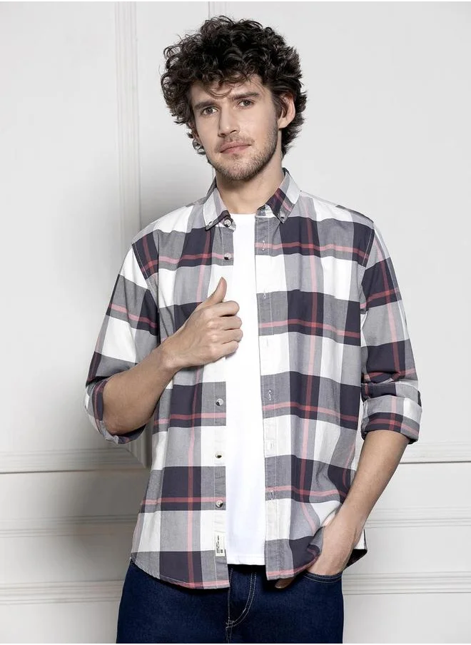 Dennis Lingo Dennis Lingo Checked Long Sleeves Casual Shirt