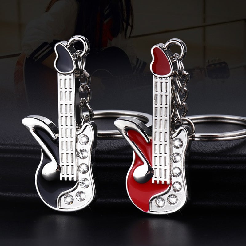 4pcs Unique Guitar Key Decor Guitar Key Chain Hanging Pendants Guitar Souvenir - Image 1
