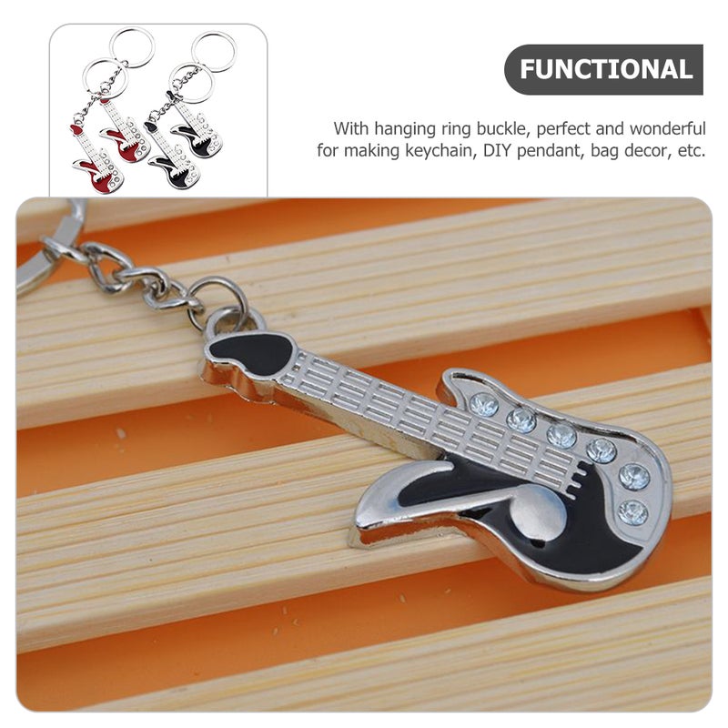 4pcs Unique Guitar Key Decor Guitar Key Chain Hanging Pendants Guitar Souvenir - Image 5