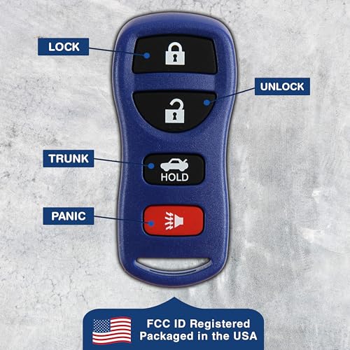KeylessOption Key Fob Replacement for 2002 2003 2004 2005 2006 2007 2008 2009 2010 2011 2012 2013 2014 2015 2016 2017 Nissan Altima Maxima Infiniti Remote, 4-Button KBRASTU15, Self Programming - Image 5