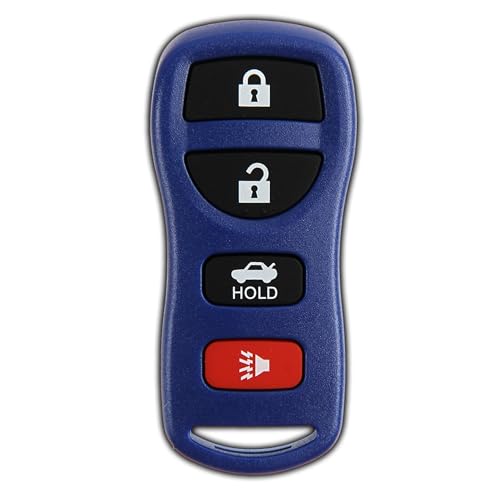 KeylessOption Key Fob Replacement for 2002 2003 2004 2005 2006 2007 2008 2009 2010 2011 2012 2013 2014 2015 2016 2017 Nissan Altima Maxima Infiniti Remote, 4-Button KBRASTU15, Self Programming - Image 1