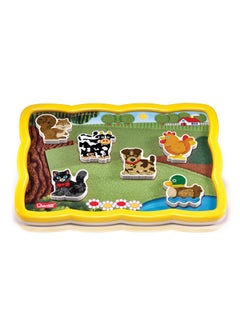 Quercetti Quercetti - Smart Puzzle Farm - Two-Sided Magnetic Puzzle with 13 Farm Animal Shapes  - Image 3