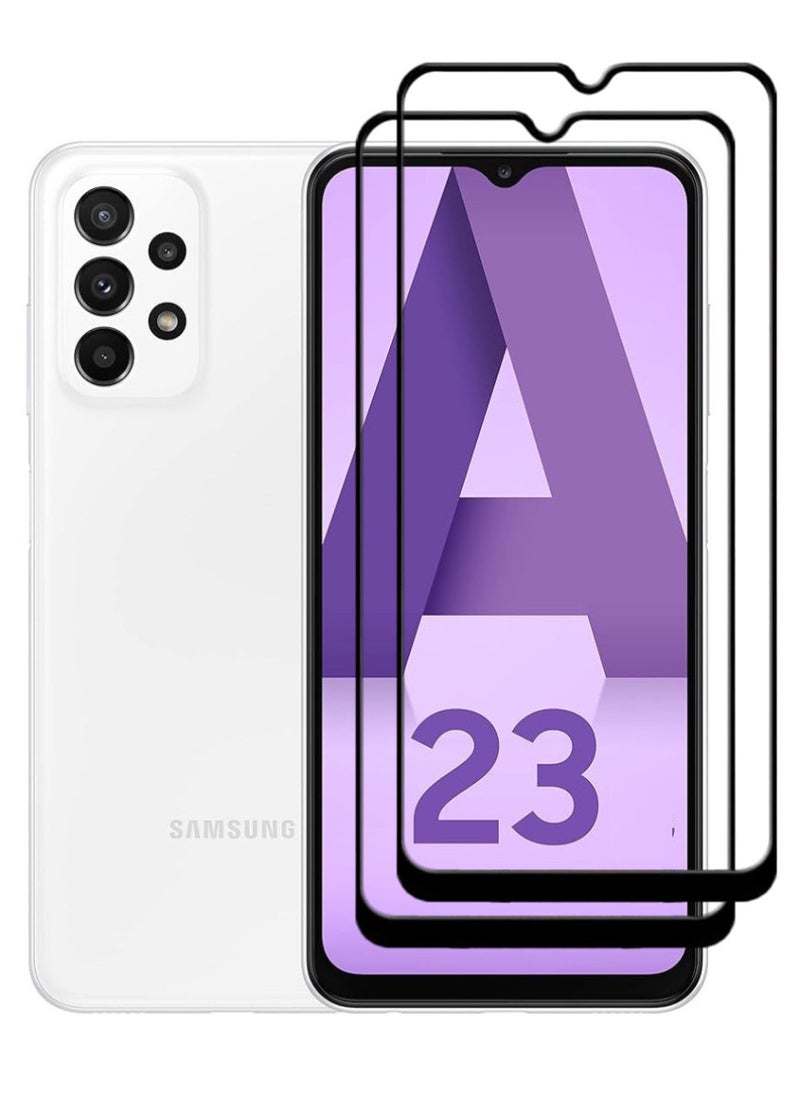 ACLIX 2 Pieces Antistatic ESD Dustproof Premium Quality High Definition Tempered Glass Screen Protector Designed For Samsung Galaxy A23 - Image 1