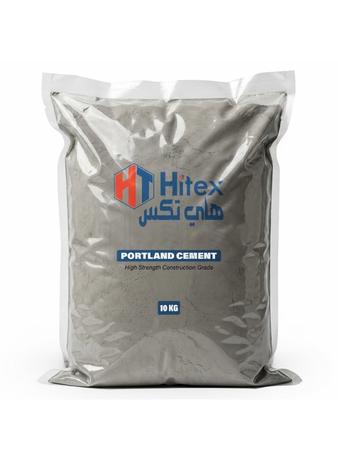 Hitex Premium Grey Portland Cement – High-Strength, Fast-Setting Construction Cement | Premium Quality for Concrete, Plastering, Masonry & Repair Work | Durable, Long-Lasting Bond (GREY, 10 KG) - Image 1