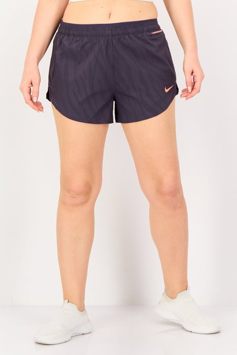 Women Dri Fit Brand Logo Running Shorts, Purple