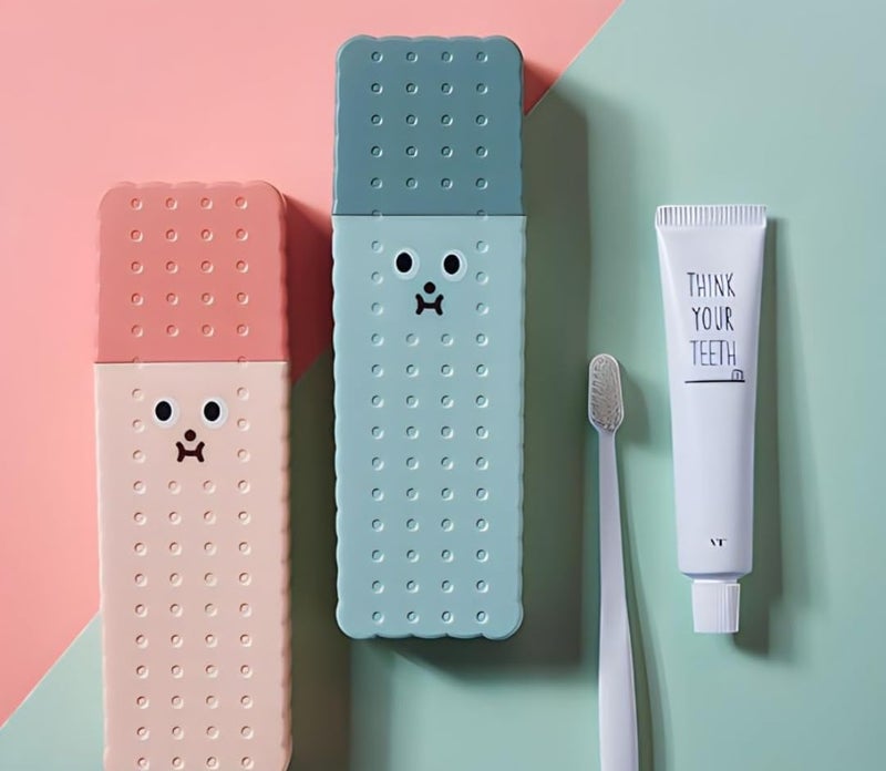 Cyrox Portable Travel Toothbrush Case Holder Bathroom Organizer Container Toothpaste Storage Box for Camping Business School Trip (1Pcs) - Image 1