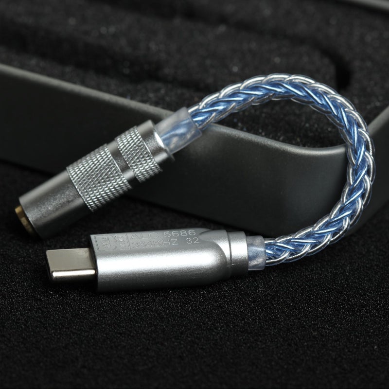 ALC5686 Type C To 3.5mm Hifi Headphone Amplifier For Headset With Microphone Support DAC Digital Audio Portable Decoding Conversion Cable 384Khz 32Bit Blue - Image 1