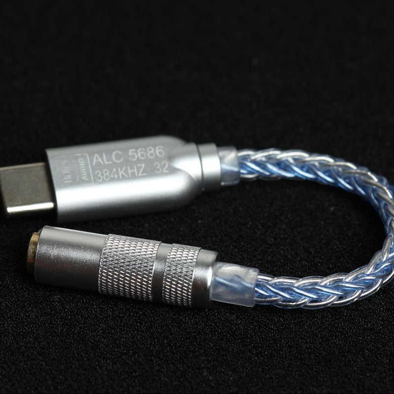 ALC5686 Type C To 3.5mm Hifi Headphone Amplifier For Headset With Microphone Support DAC Digital Audio Portable Decoding Conversion Cable 384Khz 32Bit Blue - Image 2