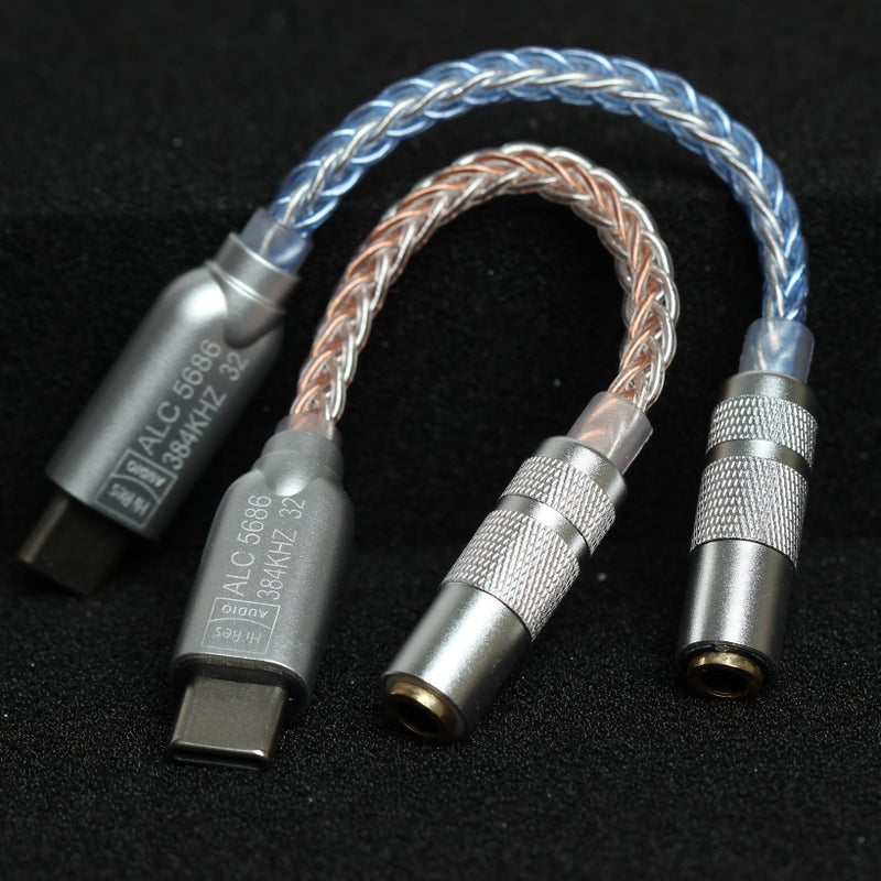 ALC5686 Type C To 3.5mm Hifi Headphone Amplifier For Headset With Microphone Support DAC Digital Audio Portable Decoding Conversion Cable 384Khz 32Bit Blue - Image 3