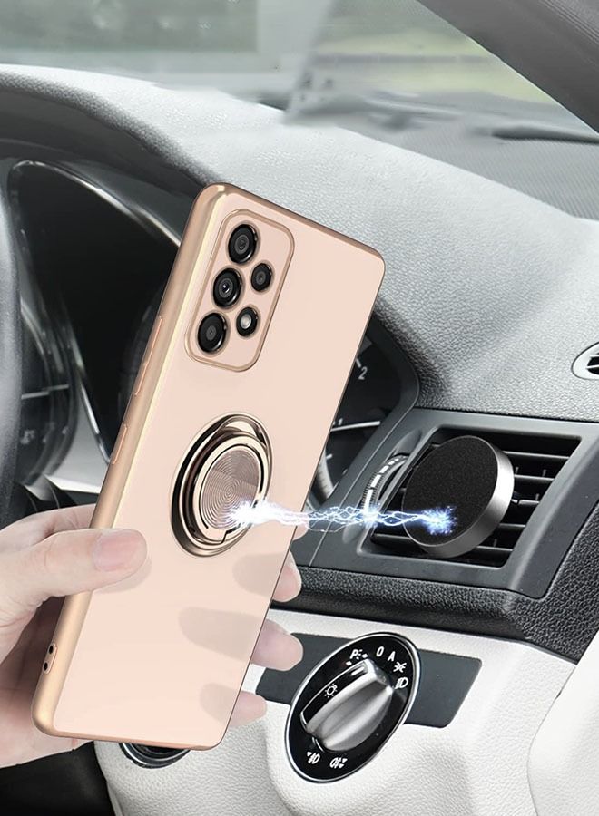 GROIC Samsung Galaxy A53 Case 6.5 Inch with Ring Holder Kickstand Magnetic Shockproof Soft TPU Electroplated Protective Phone Case for A53 5G -Pink - Image 4