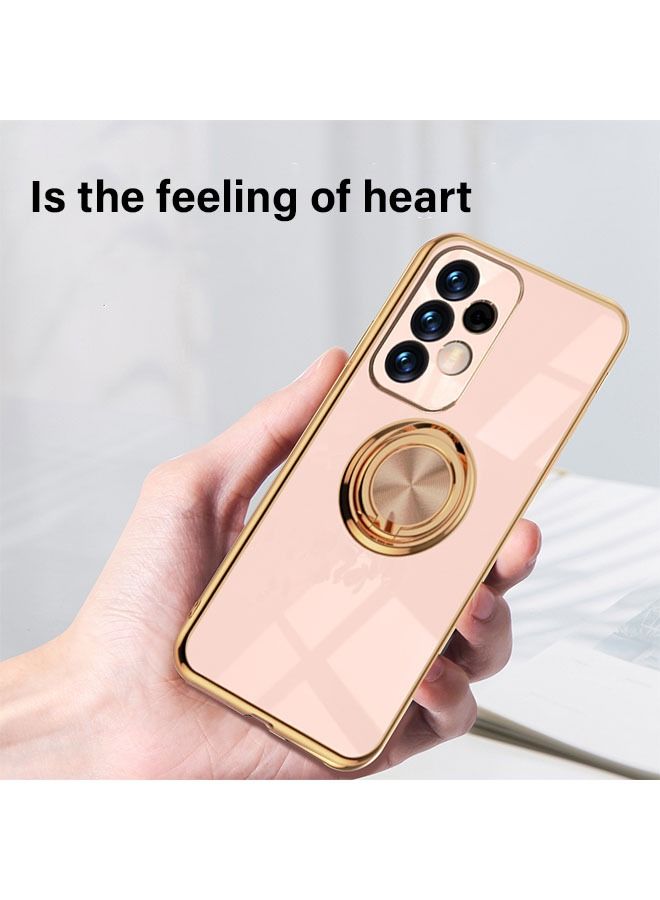 GROIC Samsung Galaxy A53 Case 6.5 Inch with Ring Holder Kickstand Magnetic Shockproof Soft TPU Electroplated Protective Phone Case for A53 5G -Pink - Image 2