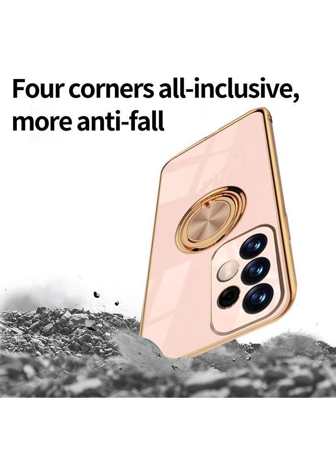 GROIC Samsung Galaxy A53 Case 6.5 Inch with Ring Holder Kickstand Magnetic Shockproof Soft TPU Electroplated Protective Phone Case for A53 5G -Pink - Image 3