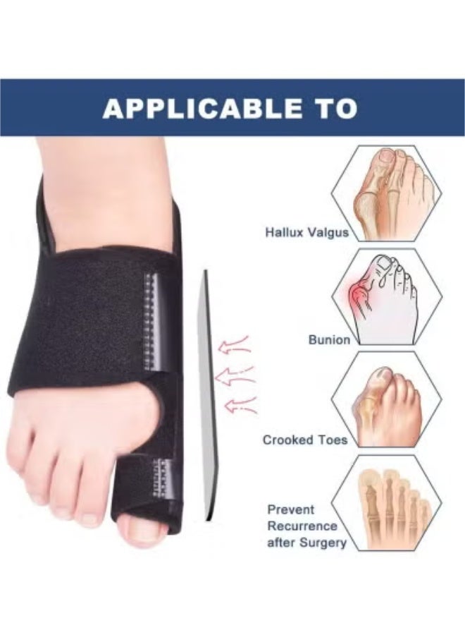 سيستار جبيرة تصحيح إبهام القدم الأروح بدون جراحة - جهاز تقويمي لتصحيح أورام إبهام القدم وأصابع القدم المطرقية، يخفف الألم بفعالية، مناسب للرجال والنساء. (زوج واحد) - Image 5