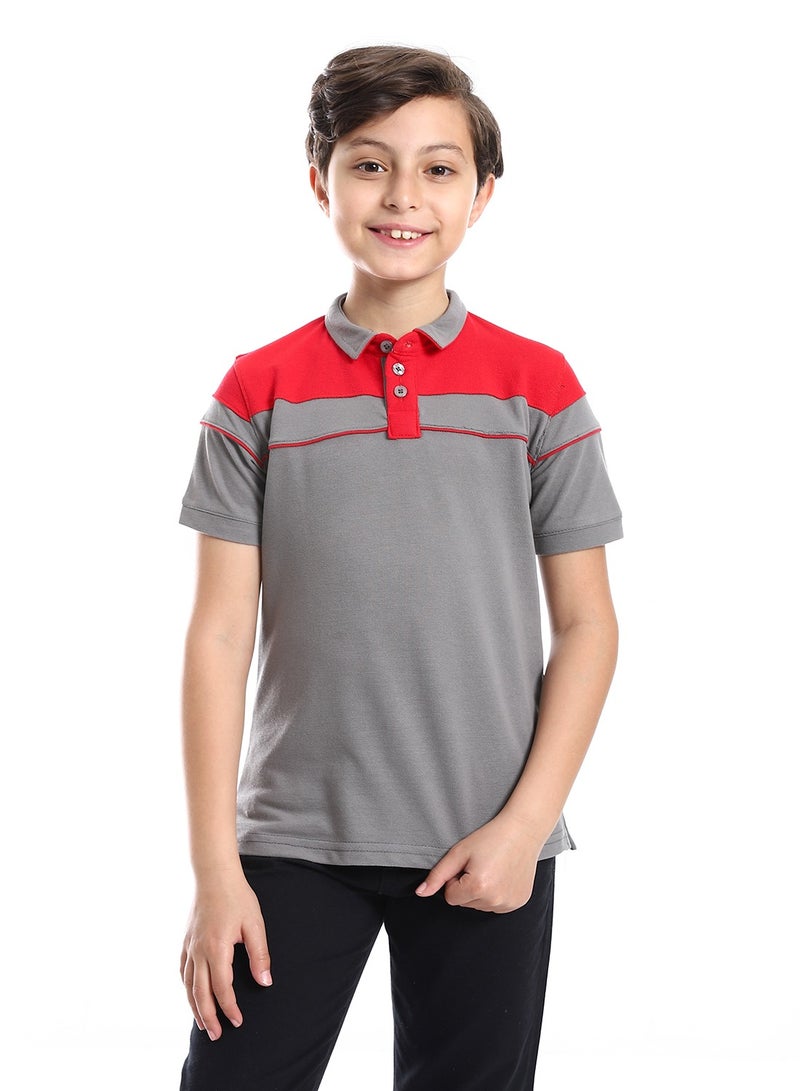 Caesar Boys Collared Neck Polo Shirt - Image 1