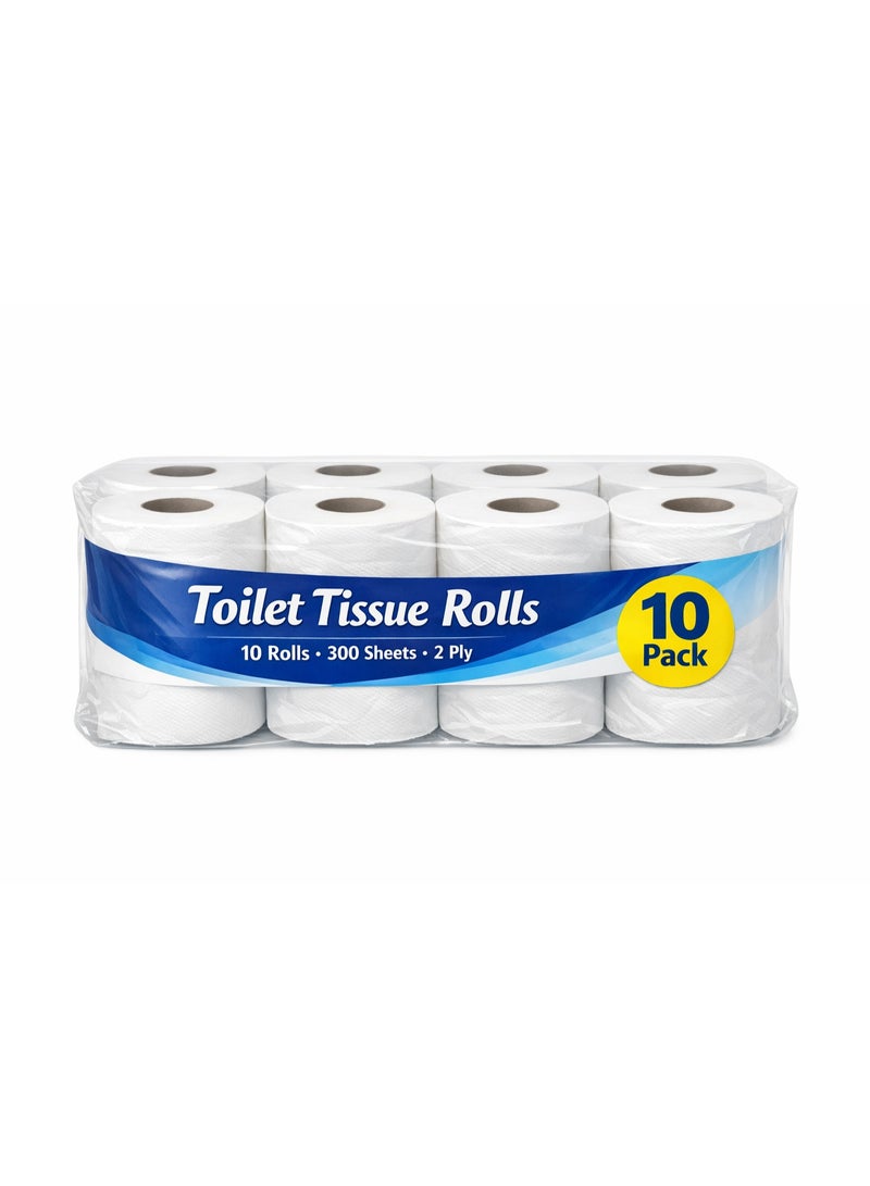 Toilet Tissue Rolls 300 Sheets 10 Roll