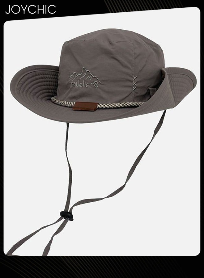 Joychic قبعة صيد واسعة الحواف لحماية الشمس للنساء لفصل الربيع والصيف والخريف، قبعة دلو سريعة الجفاف وقابلة للتنفس، قبعة رعاة البقر - Image 3