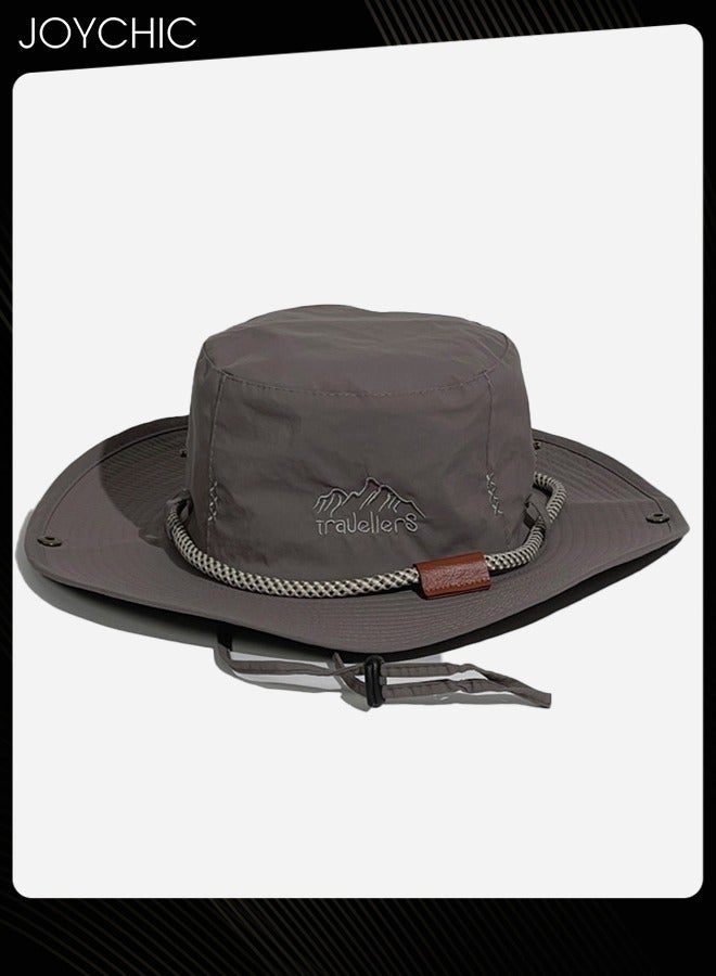 Joychic قبعة صيد واسعة الحواف لحماية الشمس للنساء لفصل الربيع والصيف والخريف، قبعة دلو سريعة الجفاف وقابلة للتنفس، قبعة رعاة البقر - Image 4