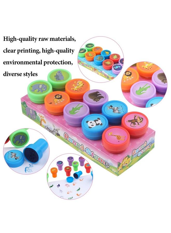 Welecom 30 Pieces Animal Stampers For Kids Dinosaur Ocean Life And Zoo Animal Stampers Self Inking Stamps For Kids Birthday Gift Party Supplies Teacher Stamps - Image 4