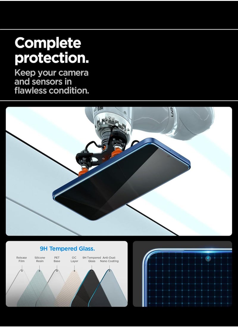 GLAStR EZ Fit PRIVACY for Samsung Samsung Galaxy S24 Plus / S25 PLUS Privacy Screen Protector [2 PACK] Tempered Glass with Easy Install Tray - 2 Pack