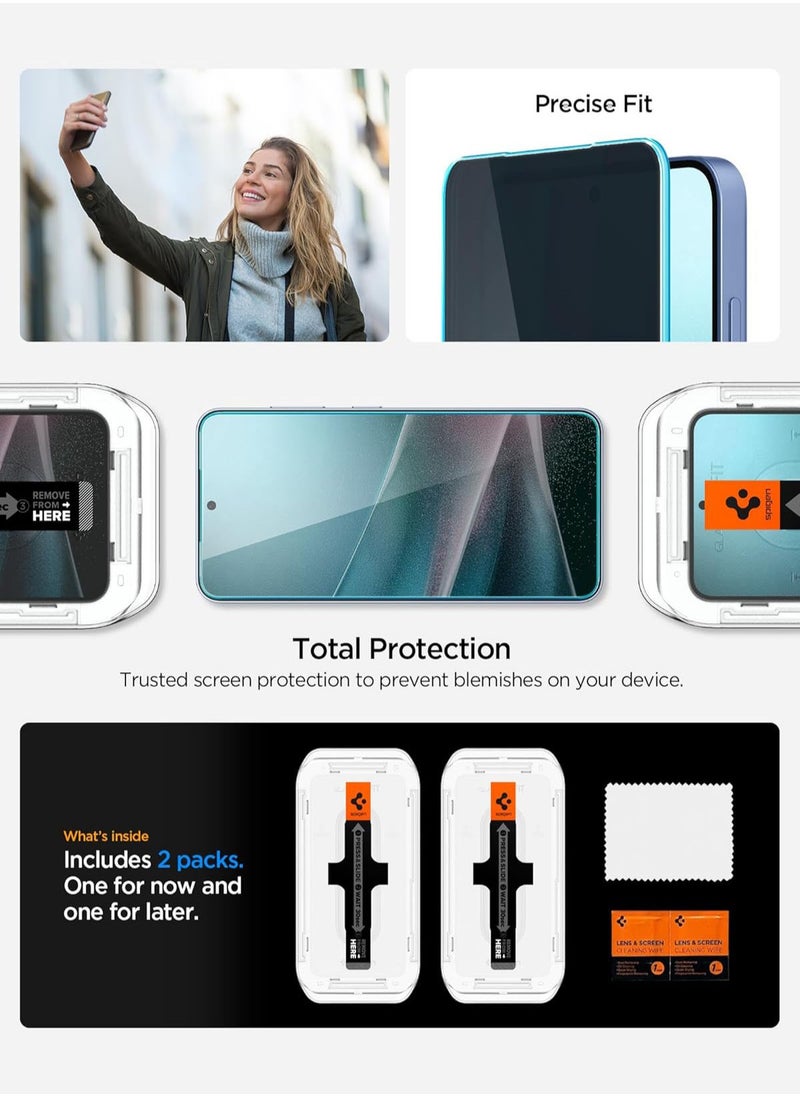 GLAStR EZ Fit PRIVACY for Samsung Samsung Galaxy S24 Plus / S25 PLUS Privacy Screen Protector [2 PACK] Tempered Glass with Easy Install Tray - 2 Pack