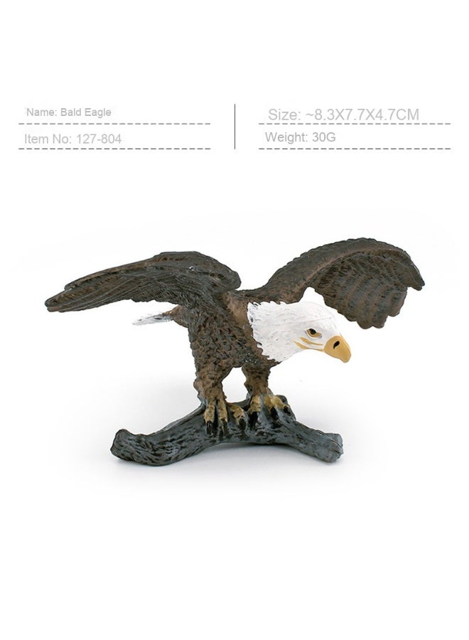 نيبمينينت نماذج طيور محاكية - بومة ثلجية، نسر أمريكي، ببغاء مكاو، إوز رمادي، نورس، تمثال ثابت لسوء ذات طاولة