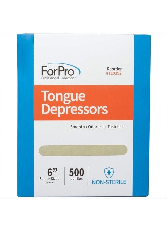 ForPro Professional Collection ForPro Senior Tongue Depressors, Large Wax Applicators, Wood Craft Sticks, 6” Senior Sized, Non-Sterile, 500-Count  - Image 3