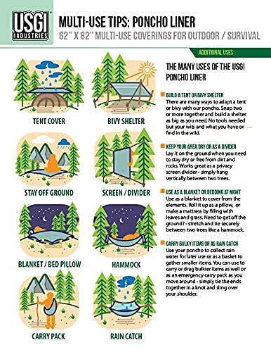 USGI Industries Military Woobie Blanket | Thermal Insulated Camping Blanket, Poncho Liner | Large, Portable, Insulation, Water-Resistant, for Hiking, Survival | Compression Carry Bag - Image 5