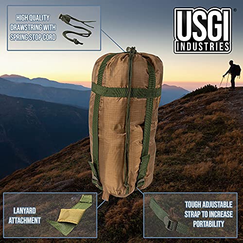 USGI Industries Military Woobie Blanket | Thermal Insulated Camping Blanket, Poncho Liner | Large, Portable, Insulation, Water-Resistant, for Hiking, Survival | Compression Carry Bag - Image 4