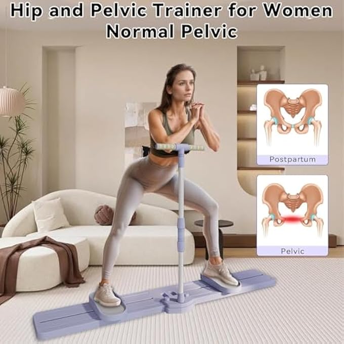 rayihni آلة تمارين التزلج القابلة للطي، مدرب تزلج محاكي، جهاز تقوية الفخذ للنساء، عضلات الحوض السفلية في المنزل - Image 3