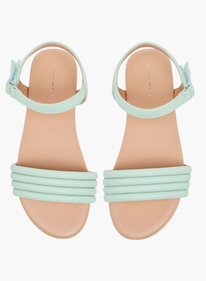 Flora Bella By Shoexpress Flora Bella Strap Detail Sandals With Hook And Loop Closure