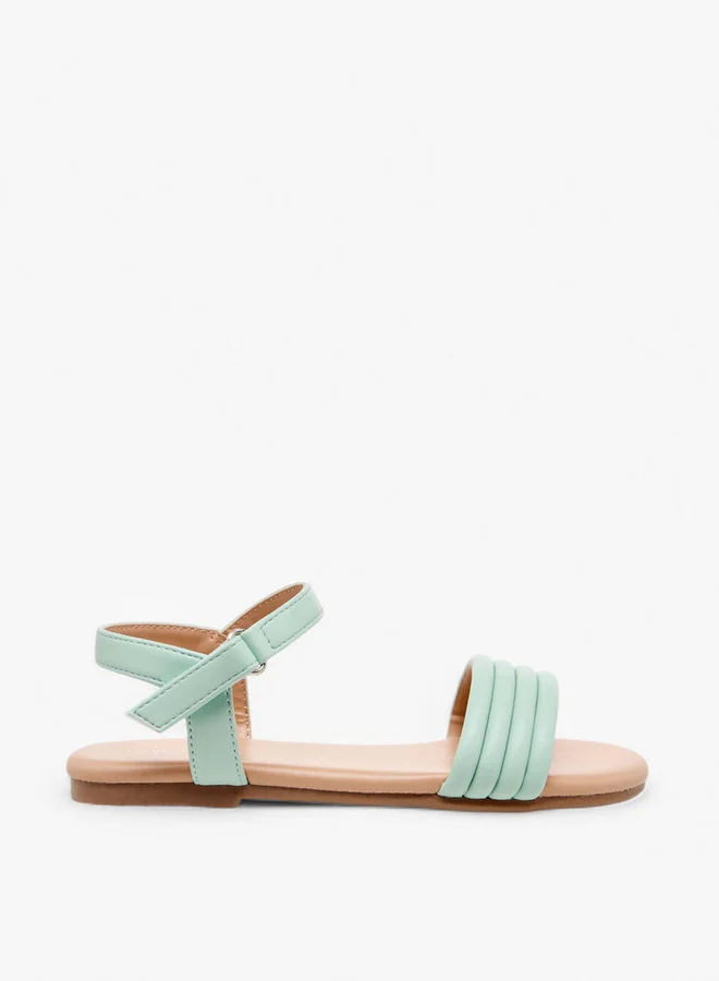 Flora Bella By Shoexpress Flora Bella Strap Detail Sandals With Hook And Loop Closure