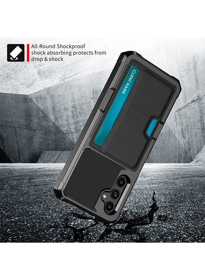 X-level Samsung Galaxy A15 4g/5g Case, Credit Card Slot Wallet Cover Leather Shell TPU Rubber Bumper Military Grade Drop Protection Phone Back Cover for Samsung Galaxy A15 5G - Image 5