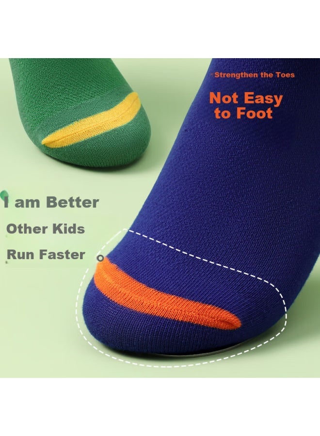 LANG SHA Langsha Children's Socks, Boys' Spring And Summer Thin Mesh Breathable Mid-calf Student Socks, Digital Combination - Image 5