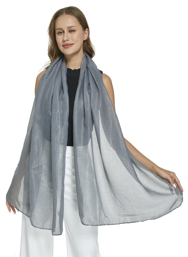 PANTONIGHT Women's Fashion Scarf Sparkling Evening Shawl Lightweight Wedding Shawl Head Scarf and Wraps for Party (2709) - Image 4