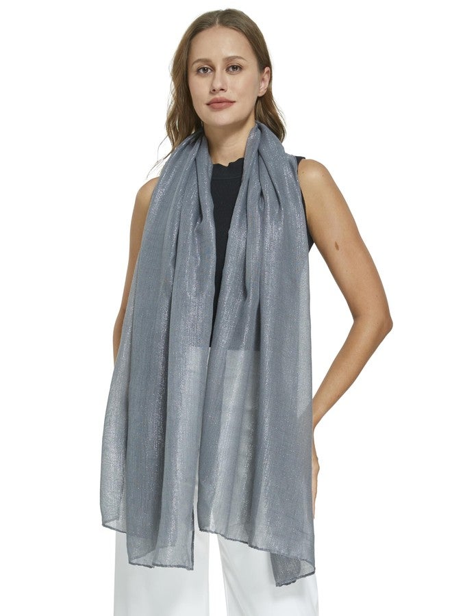 PANTONIGHT Women's Fashion Scarf Sparkling Evening Shawl Lightweight Wedding Shawl Head Scarf and Wraps for Party (2709) - Image 1