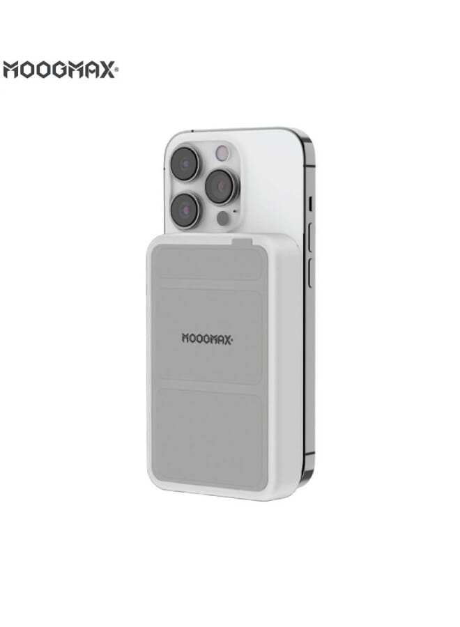 MOOG MAX WIRELESS POWER BANK, 10,000 MAH, SILVER COLOR
PD CHARGING PORT WITH PHONE HOLDER