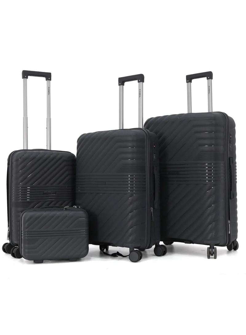 فانكل Fancl PP Lightweight Hard Shell 4-Piece Luggage Set (28” + 24” + 20” + 14”) with 360° Spinner Wheels