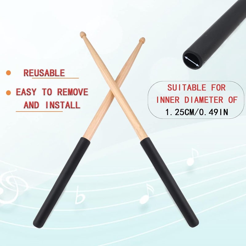Cheerock Pack of 2 Rubber Drumsticks Grips, Non-Slip Drum Stick Wrap Grips for Drumming Exercise, Comfortable Drum Sticks Handle Grip, Drum Kits Percussion Drumming Accessories - Image 5