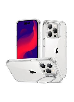 ESR Classic Kickstand Case Compatible with iPhone 14 Pro Case, Clear Case with Stand, Military-Grade Protection, Built-in Camera Ring Stand, Scratch-Resistant Acrylic Back, Clear