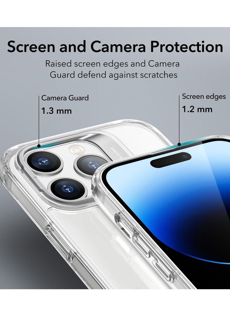 esrgear - ESR Classic Kickstand Case Compatible with iPhone 14 Pro Case, Clear Case with Stand, Military-Grade Protection, Built-in Camera Ring Stand, Scratch-Resistant Acrylic Back, Clear - Image 1